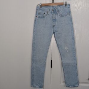 Levi's 501 Light Wash Straight Leg Jeans